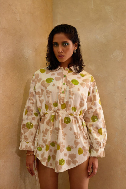 Pause Embroided Shirt Dress Set