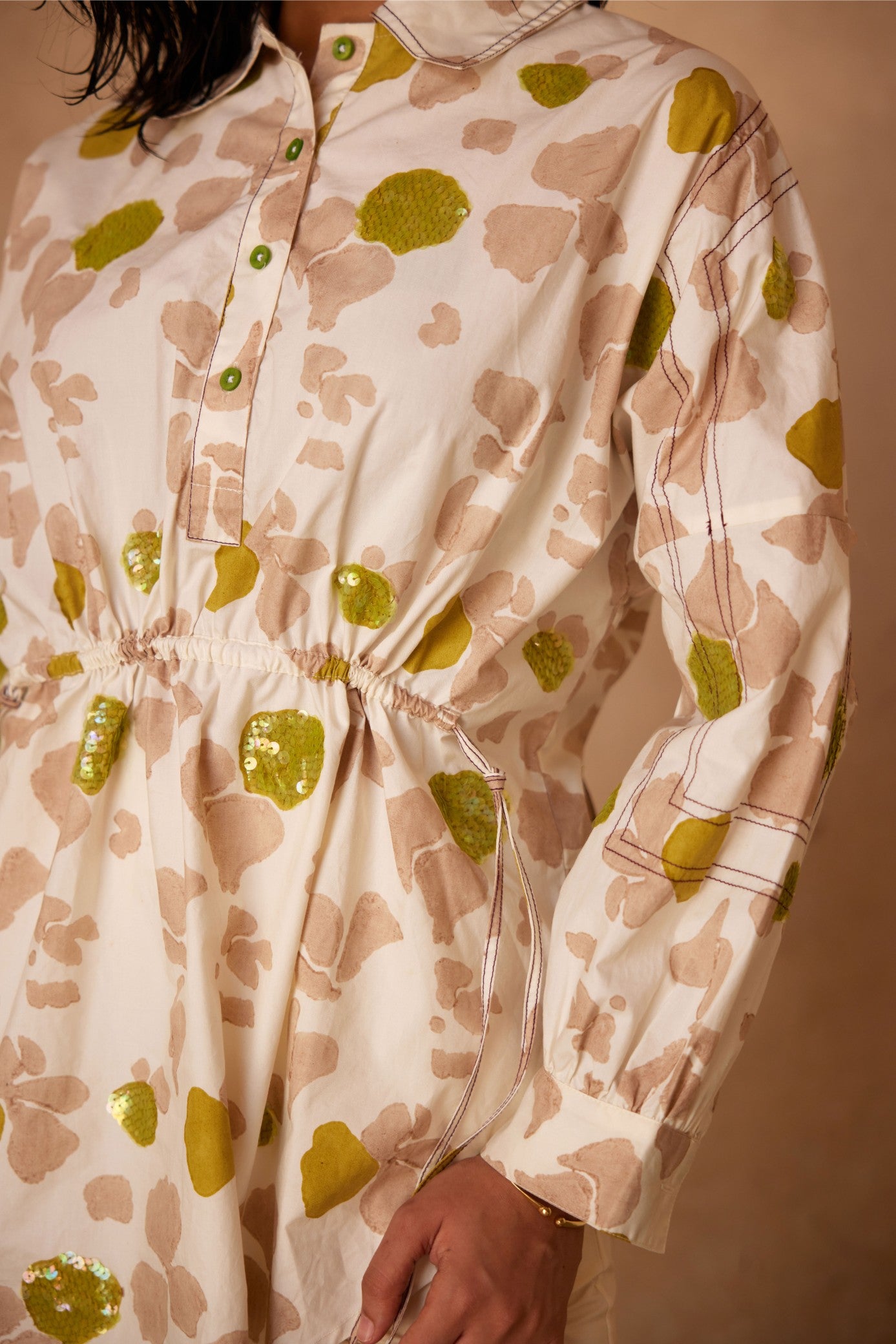 Pause Embroided Shirt Dress Set