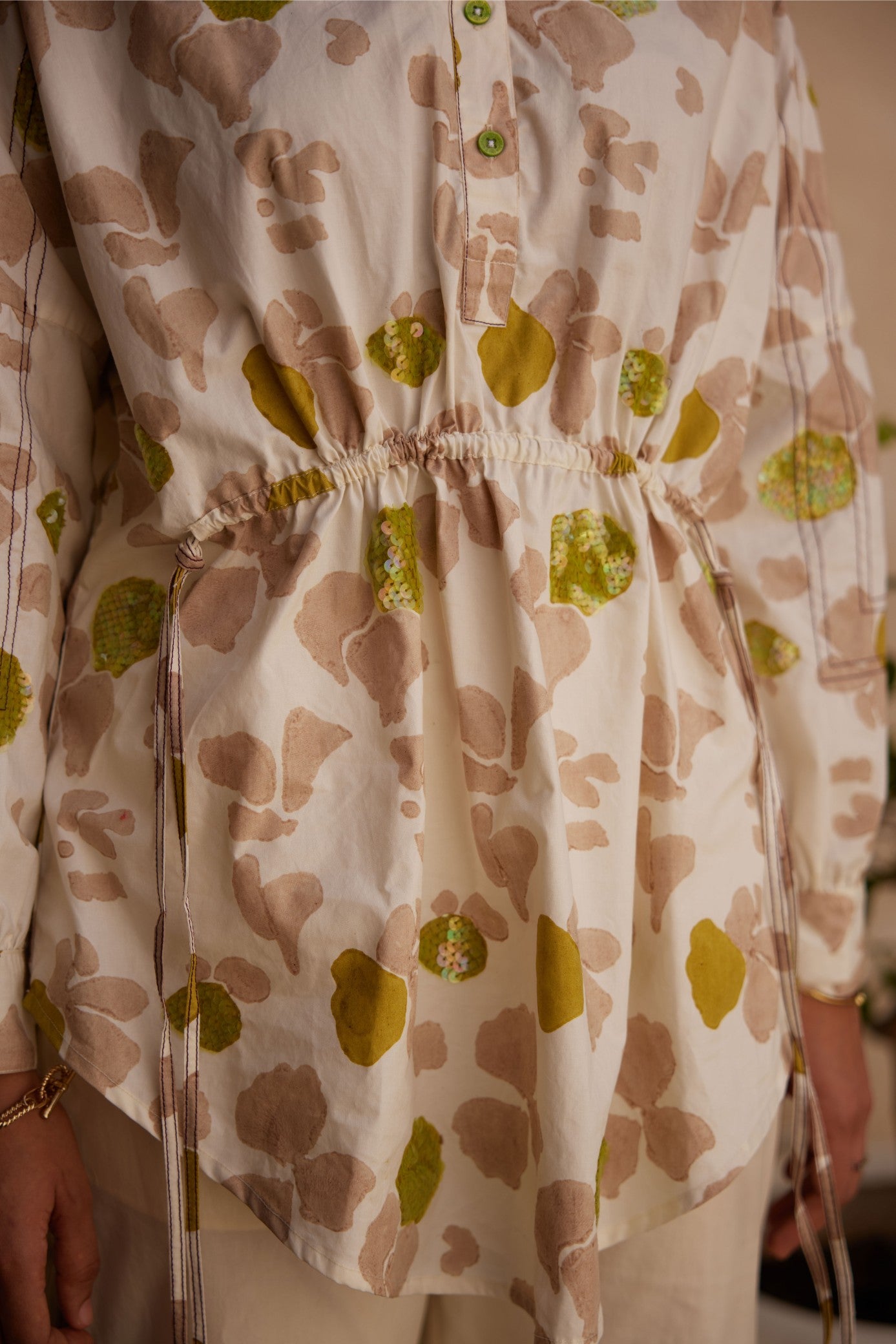 Pause Embroided Shirt Dress Set