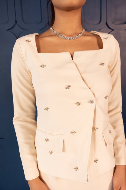 Long Skirt Blazer Set